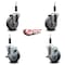 Service Caster 4'' Thermoplastic Rubber Wheel Swivel 7/8'' Expanding Stem Caster Set 2 Brakes, 4PK SCC-EX20S414-TPRB-2-TLB-2-78 - alternate 3